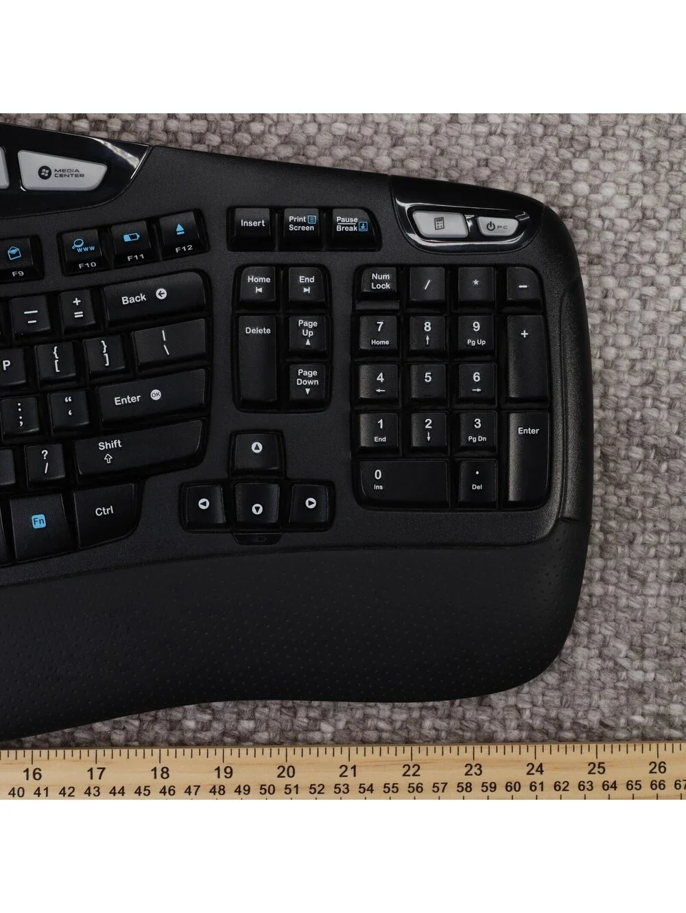 Logitech K350 Wireless Wave Keyboard | Ergonomic Media Keyboard | M/N Y-R0053